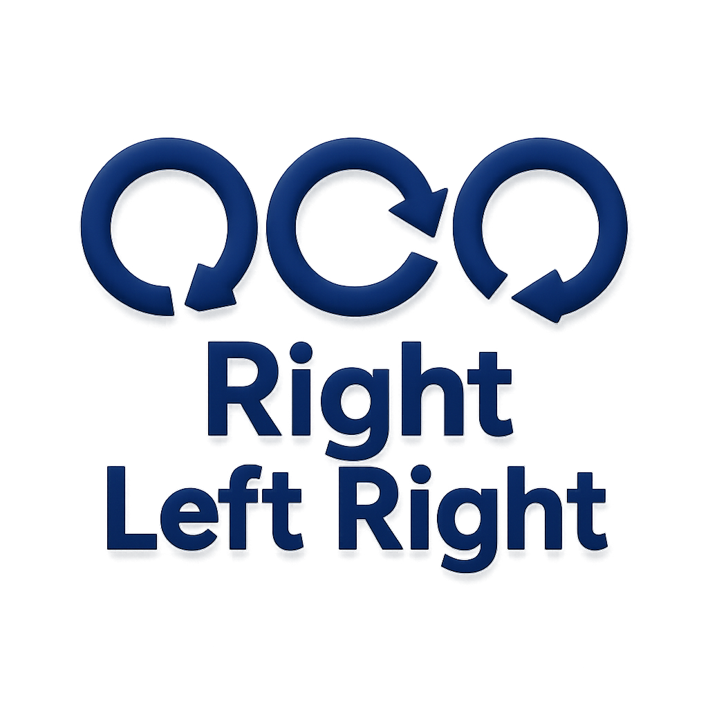 Right Left Right Logo Blue Square